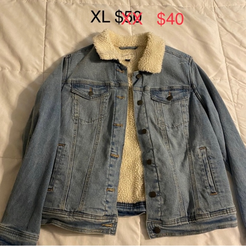 Denim Jacket with Sherpa Lining